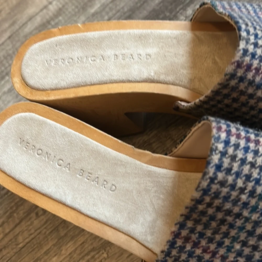 Veronica Beard Hannalee Platform Wooden Sandals Slides